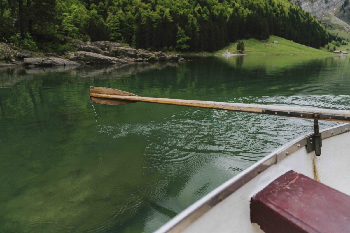 Bootfahrt auf dem Seealpsee. Bootmiete im Berggasthaus Forelle