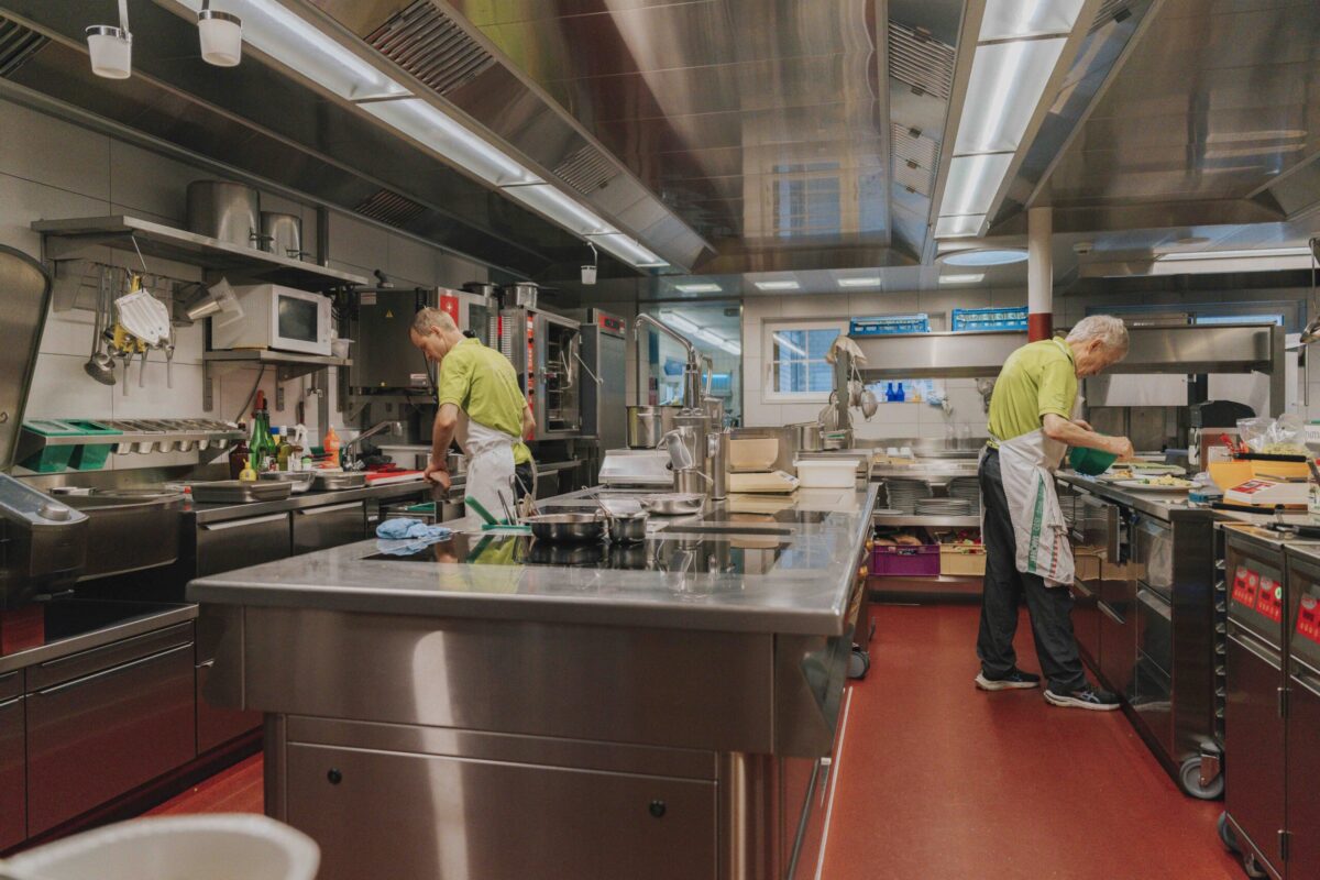 Küche im Berggasthaus Forelle am Seealpsee