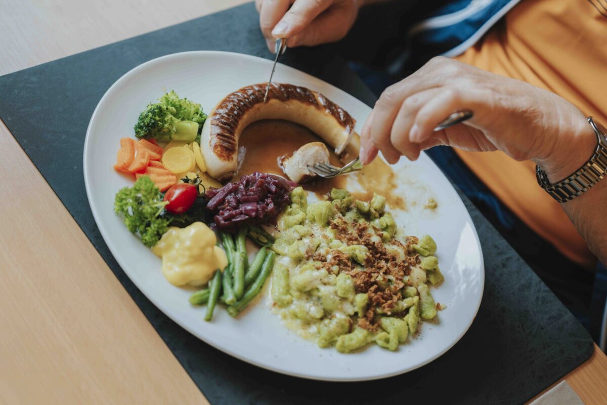 hausgemachte Speisen im Berggasthaus Forelle am Seealpsee