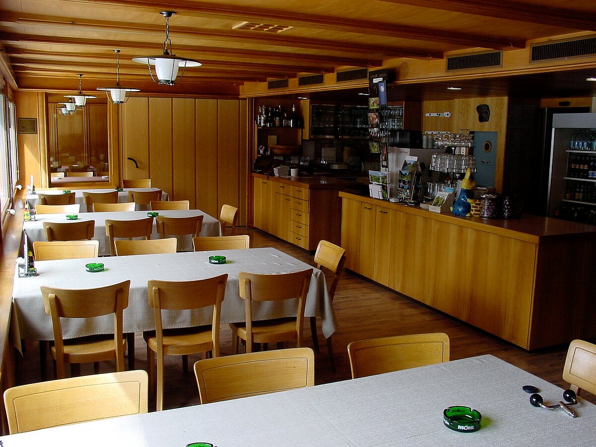 alte Gaststube des Berggasthaus Forelle am Seealpsee